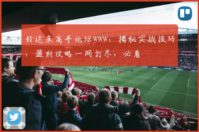 好运来高手论坛www，揭秘实战技巧，盈利攻略一网打尽，必看